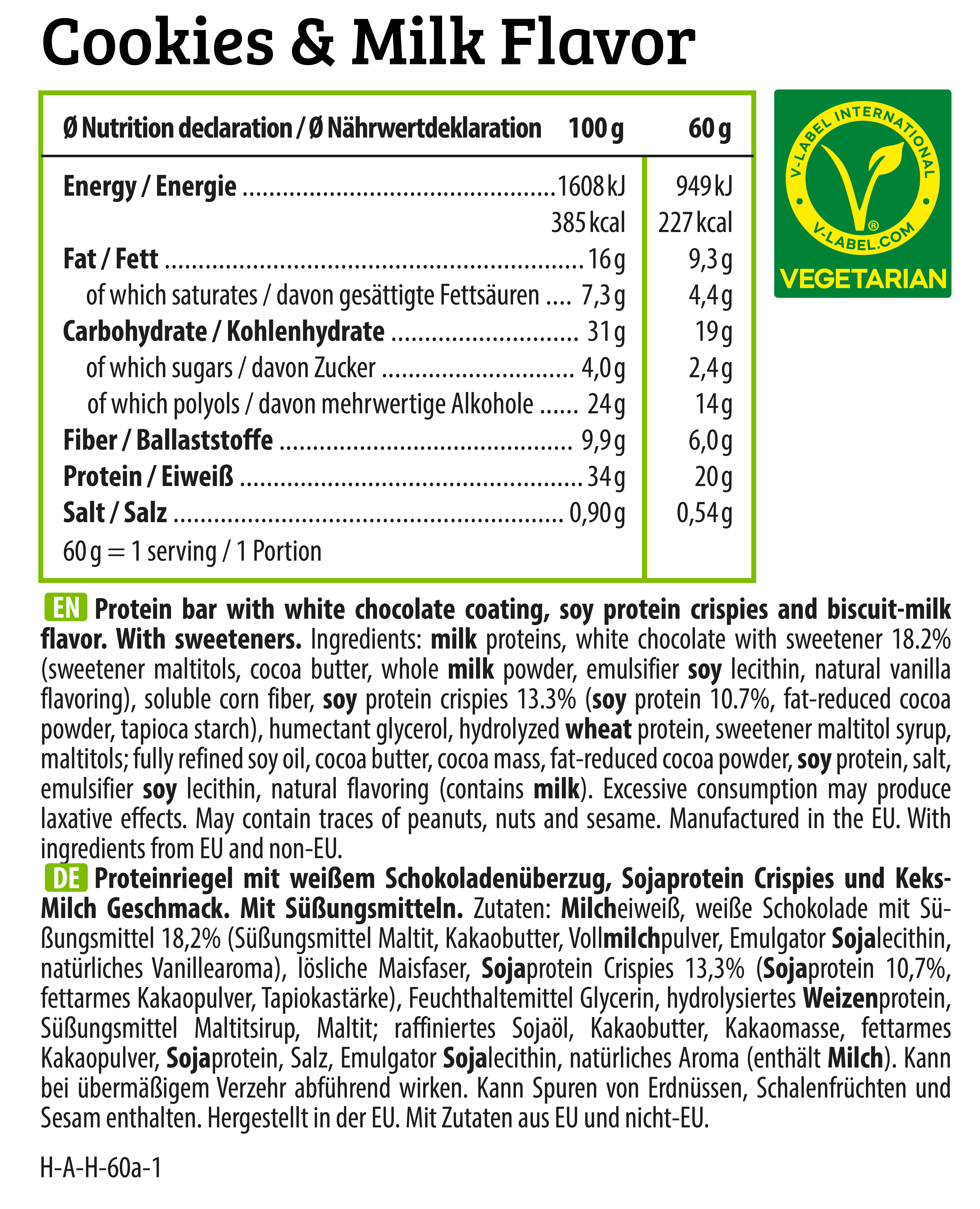 HEJ Bar Pro Cookies & Milk