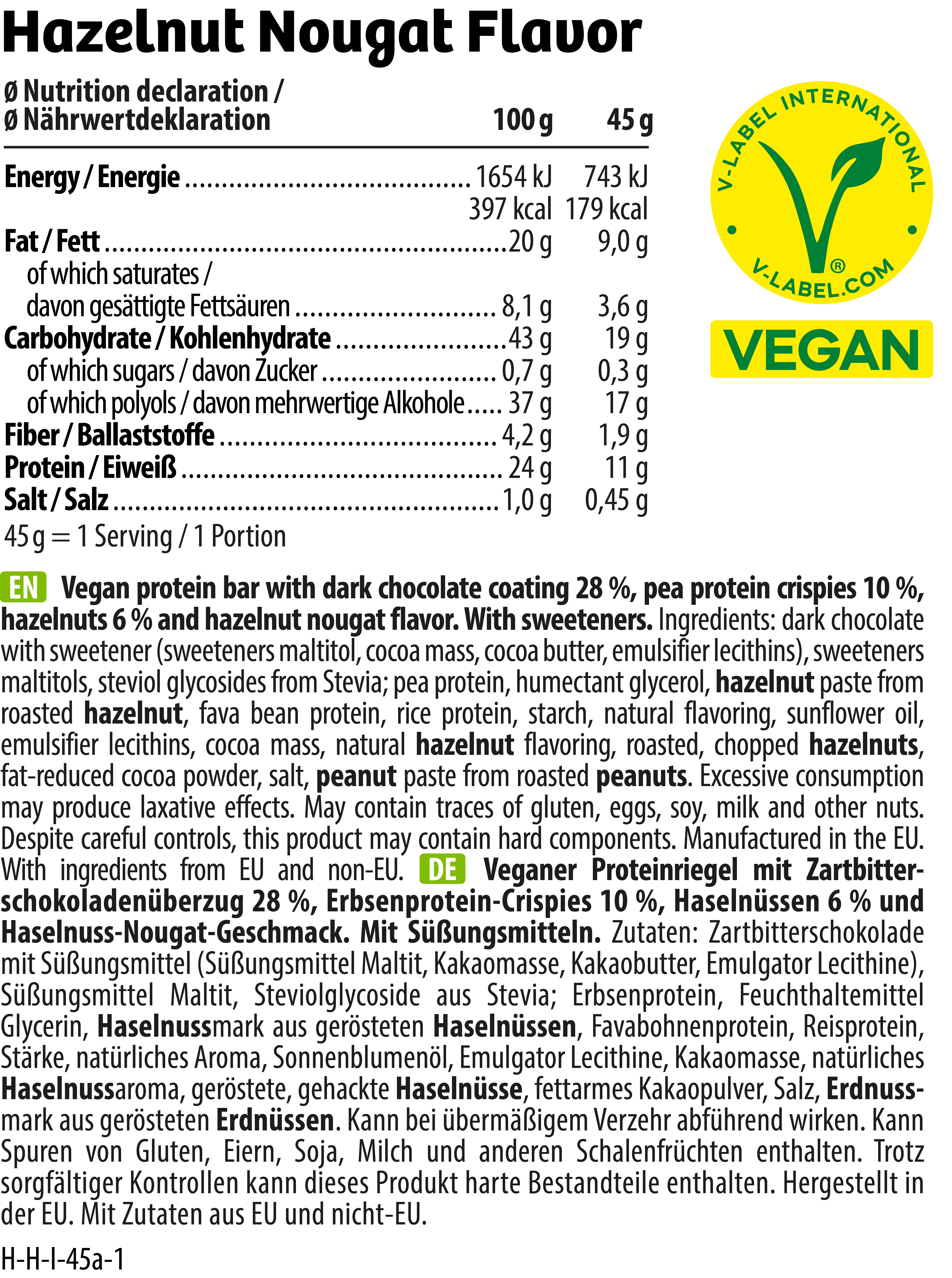 HEJ Vegan Crispy Hazelnut Nougat