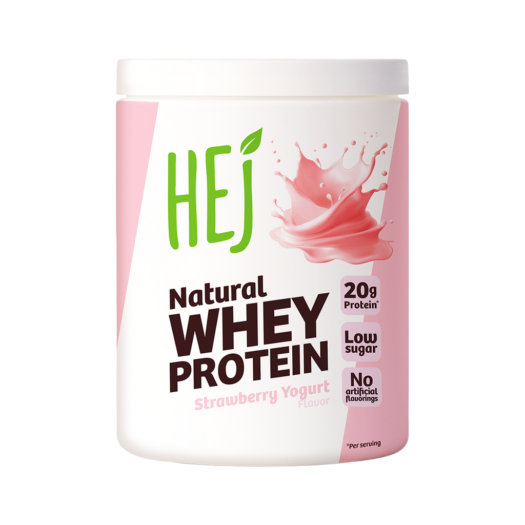 HEJ Whey Protein Powder - Strawberry Yogurt - 300 g - 20 g protein