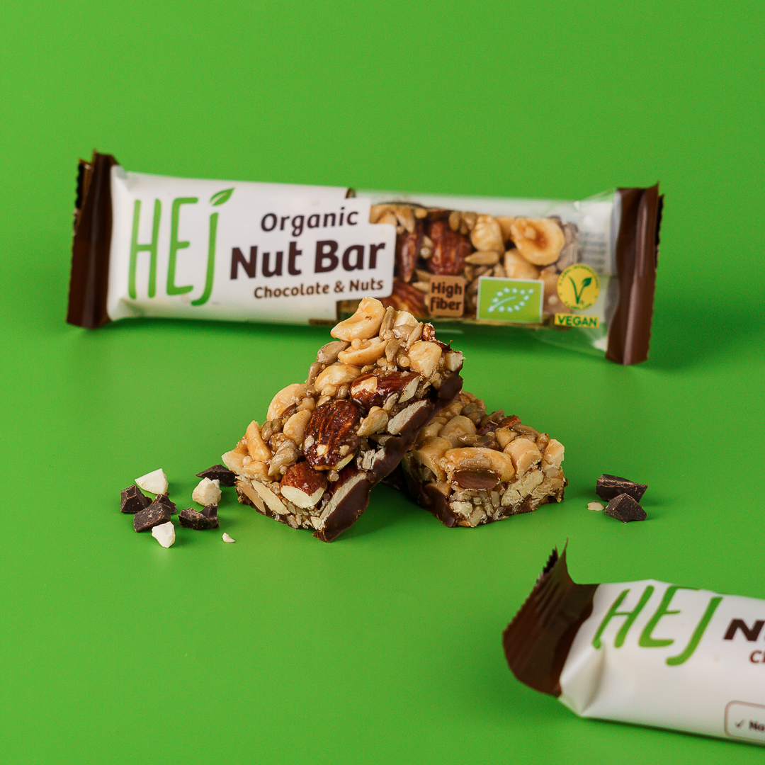 HEJ Organic Nut Bar Chocolate & Nuts