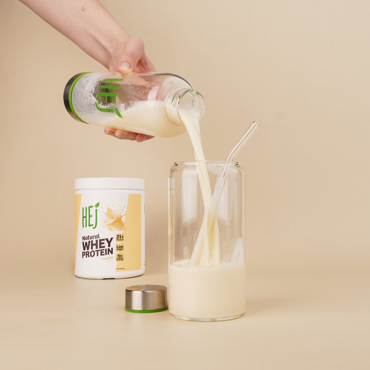HEJ Shaker Glas Bottle