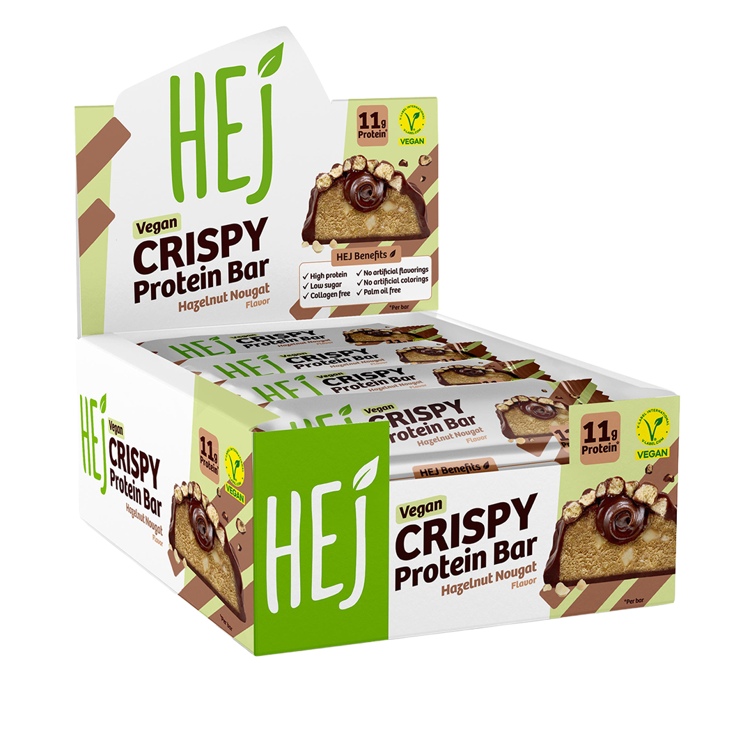 HEJ Vegan Crispy Hazelnut Nougat - 12 x 45g