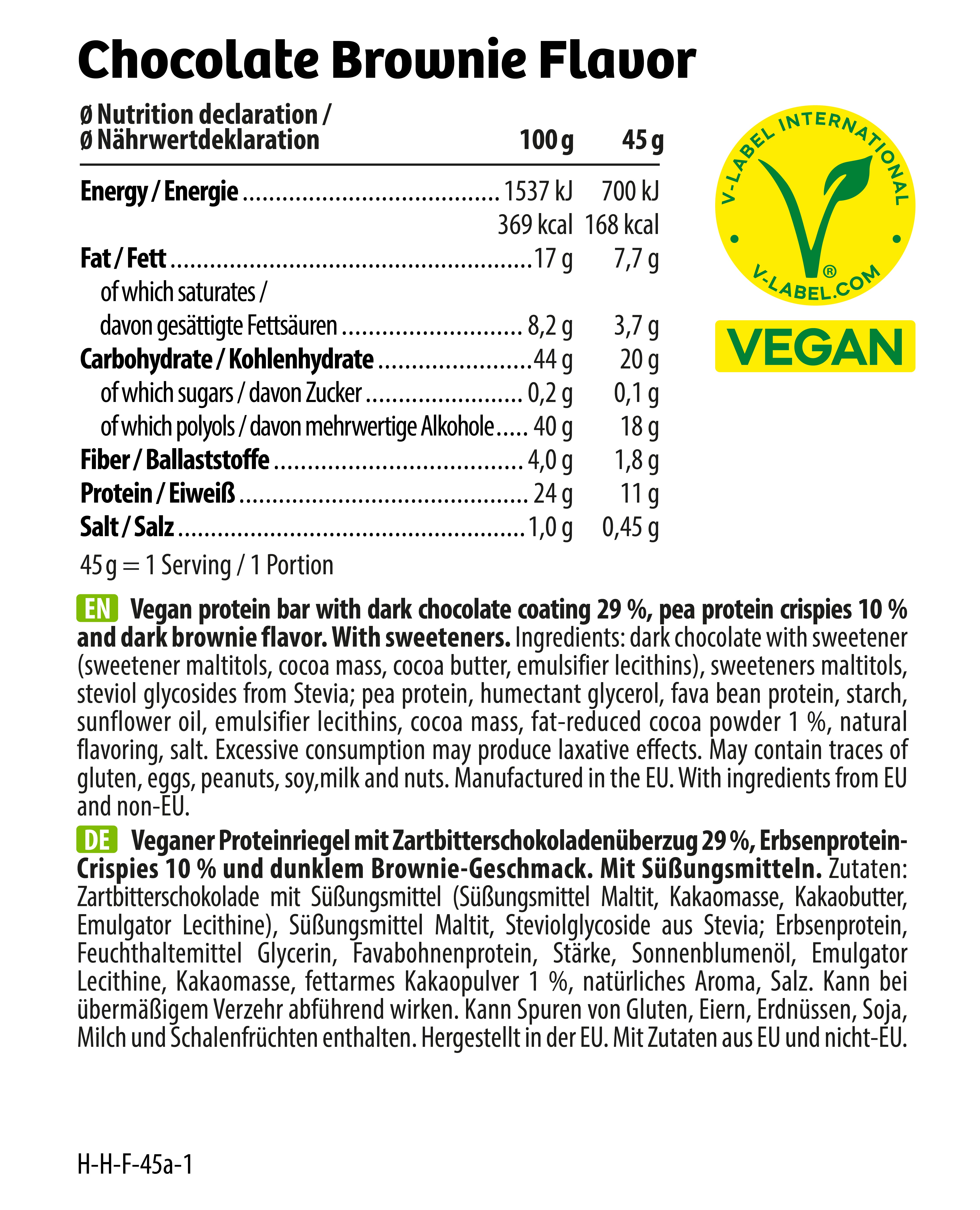 HEJ Vegan Crispy Chocolate Brownie