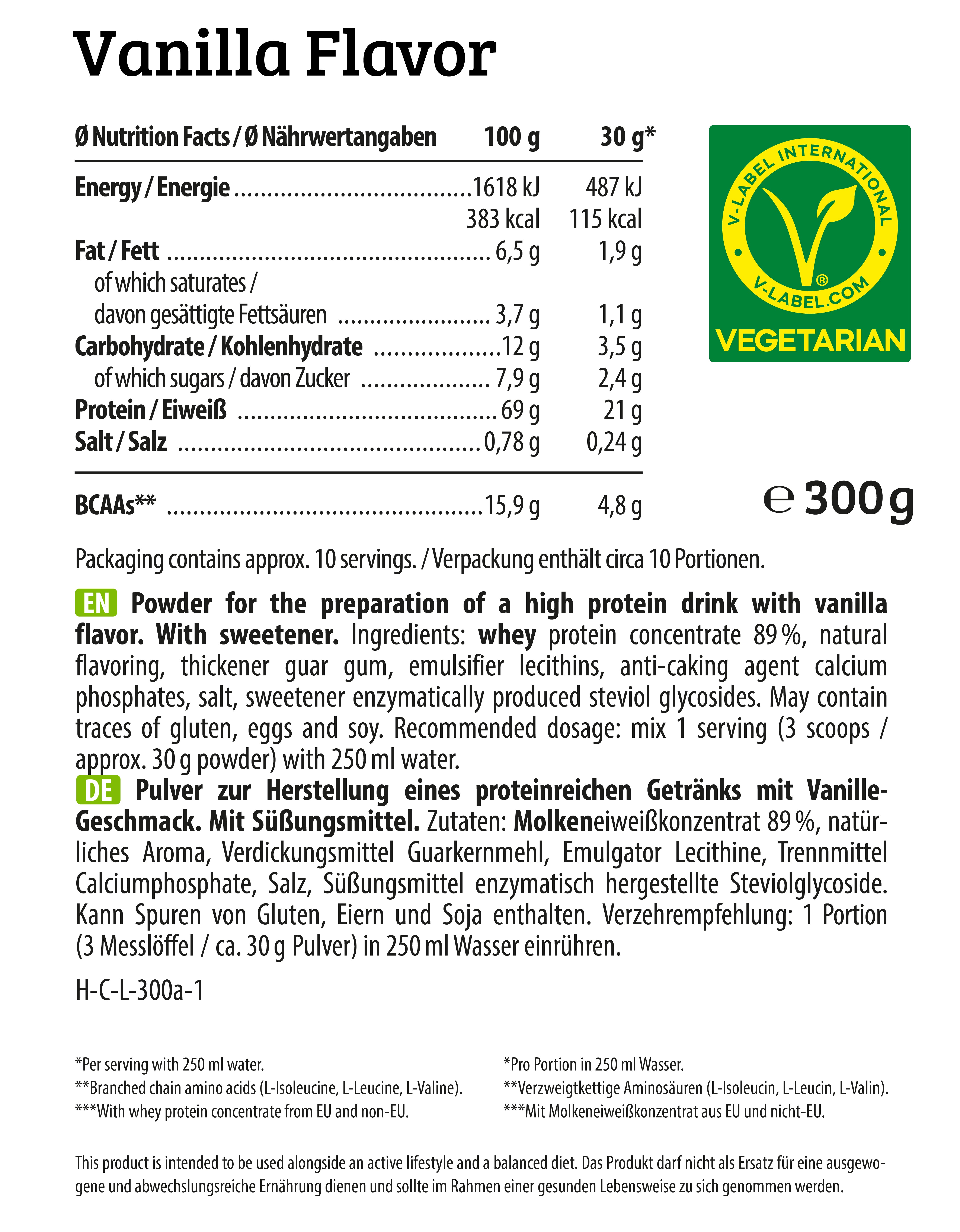 HEJ Whey Vanilla