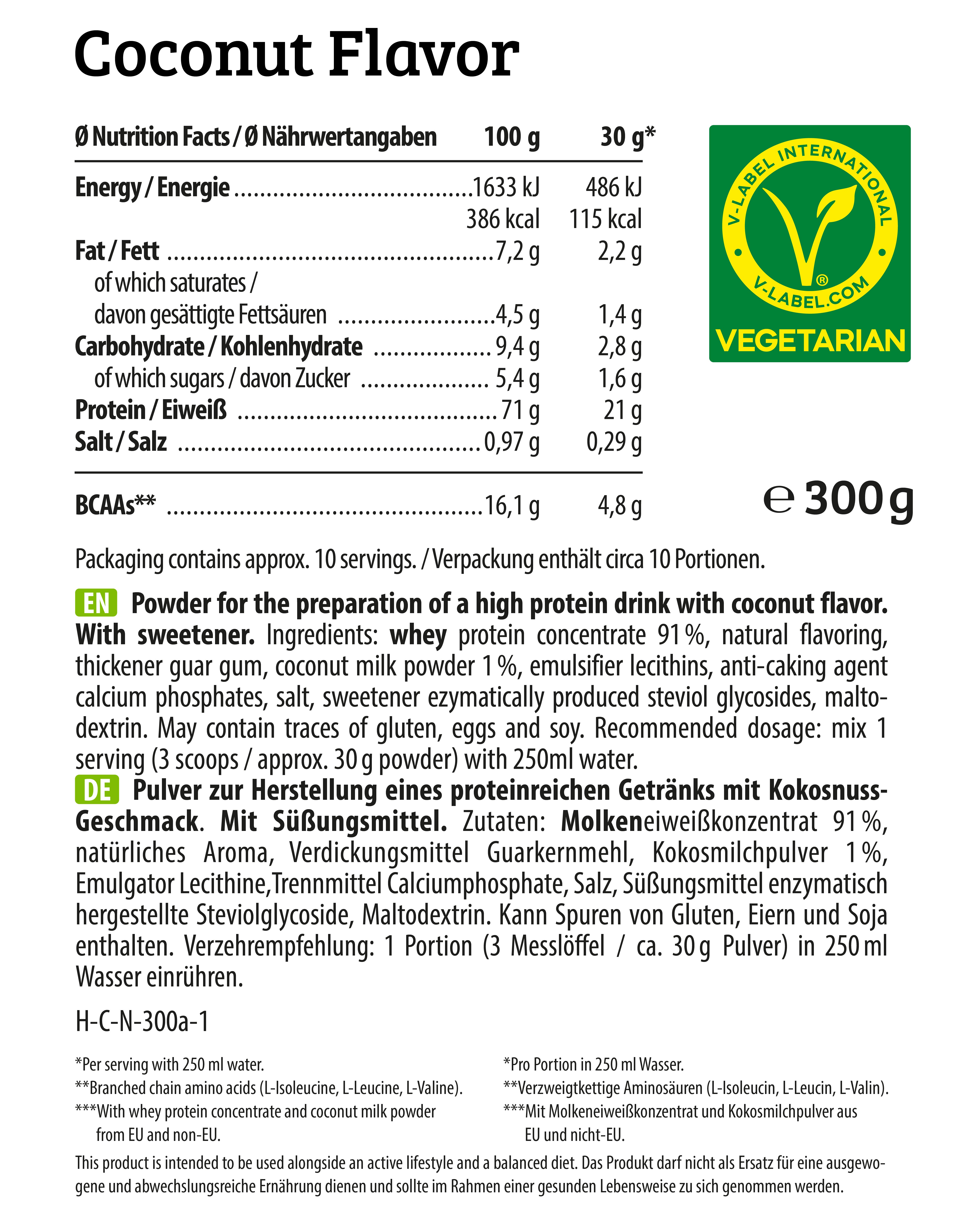 HEJ Whey Coconut