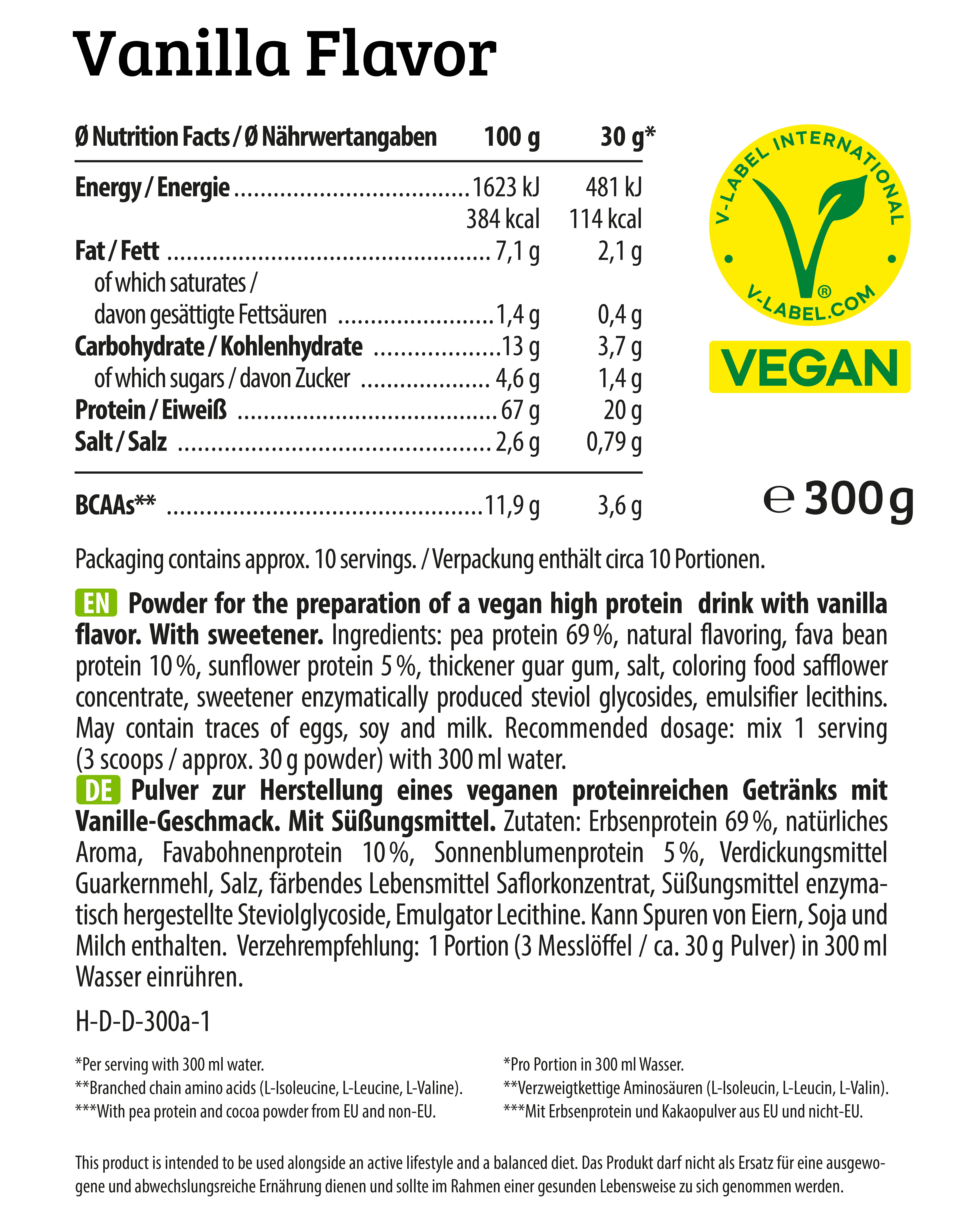 HEJ Vegan Protein Vanilla