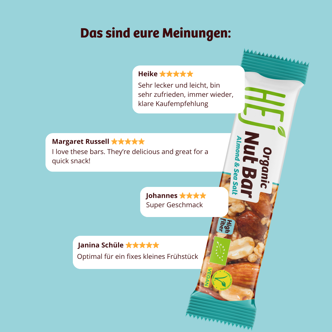 HEJ Organic Nut Bar Almond & Sea Salt