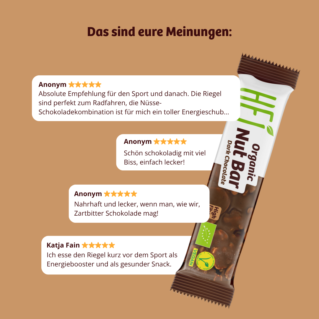 HEJ Organic Nut Bar Dark Chocolate