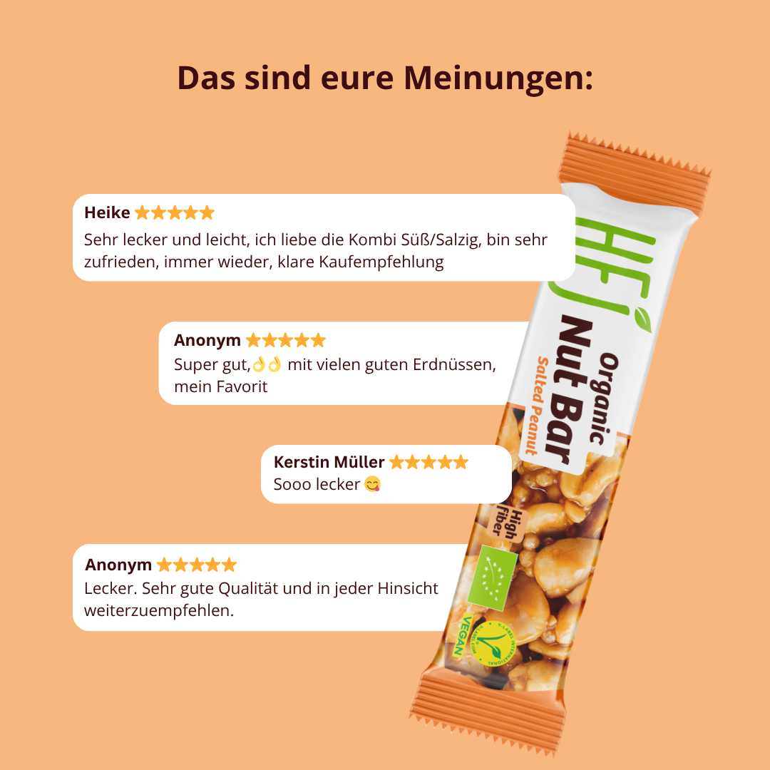 HEJ Organic Nut Bar Salted Peanut