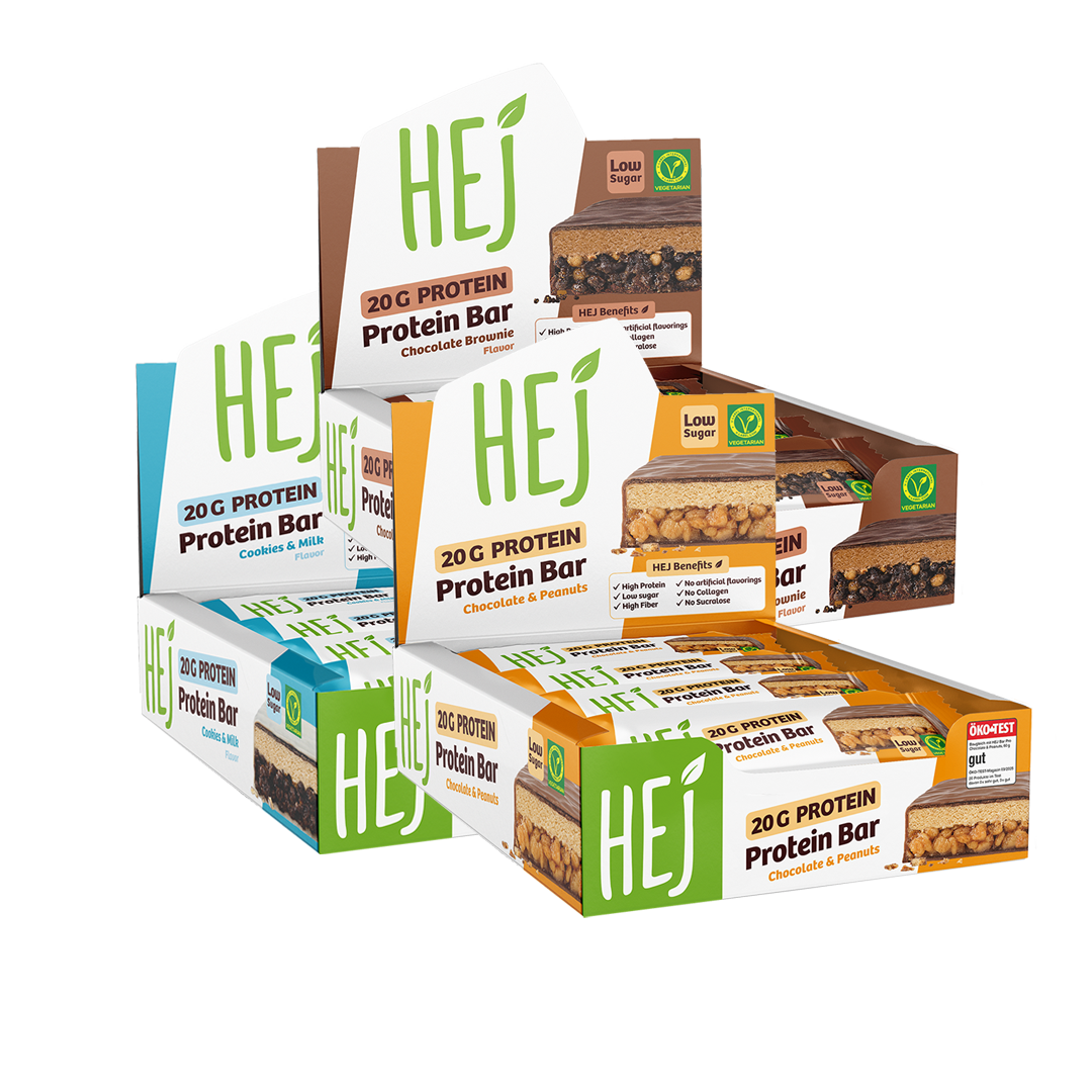 HEJ 20g Protein Bar Triple Tray Snackpack
