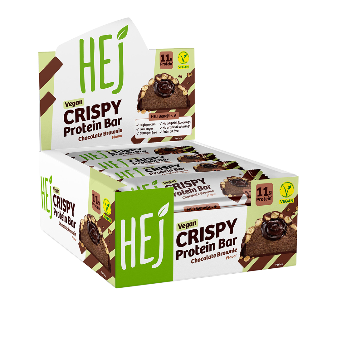 HEJ Vegan Crispy Chocolate Brownie - 12 x 45g