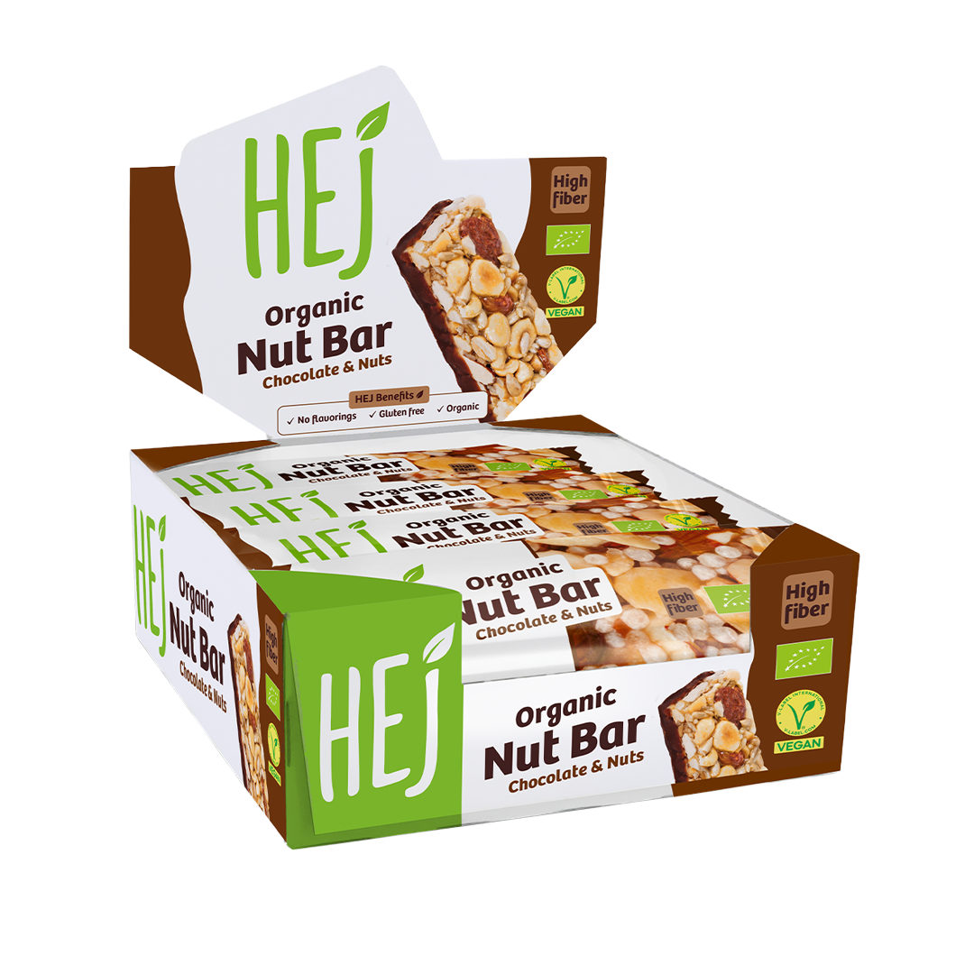 HEJ Organic Nut Bar Chocolate & Nuts