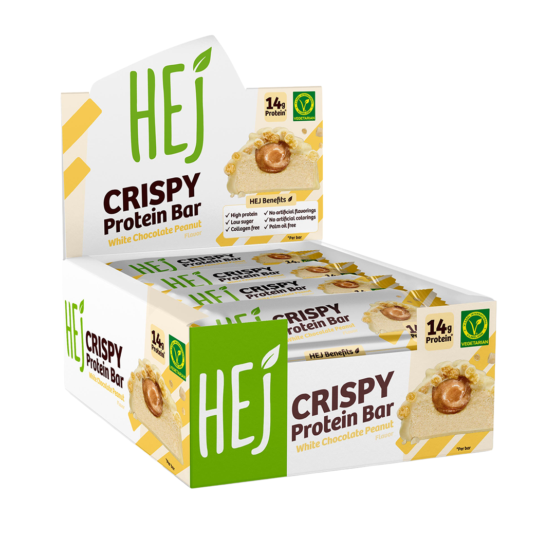 HEJ Crispy White Chocolate Peanut - 12 x 45g