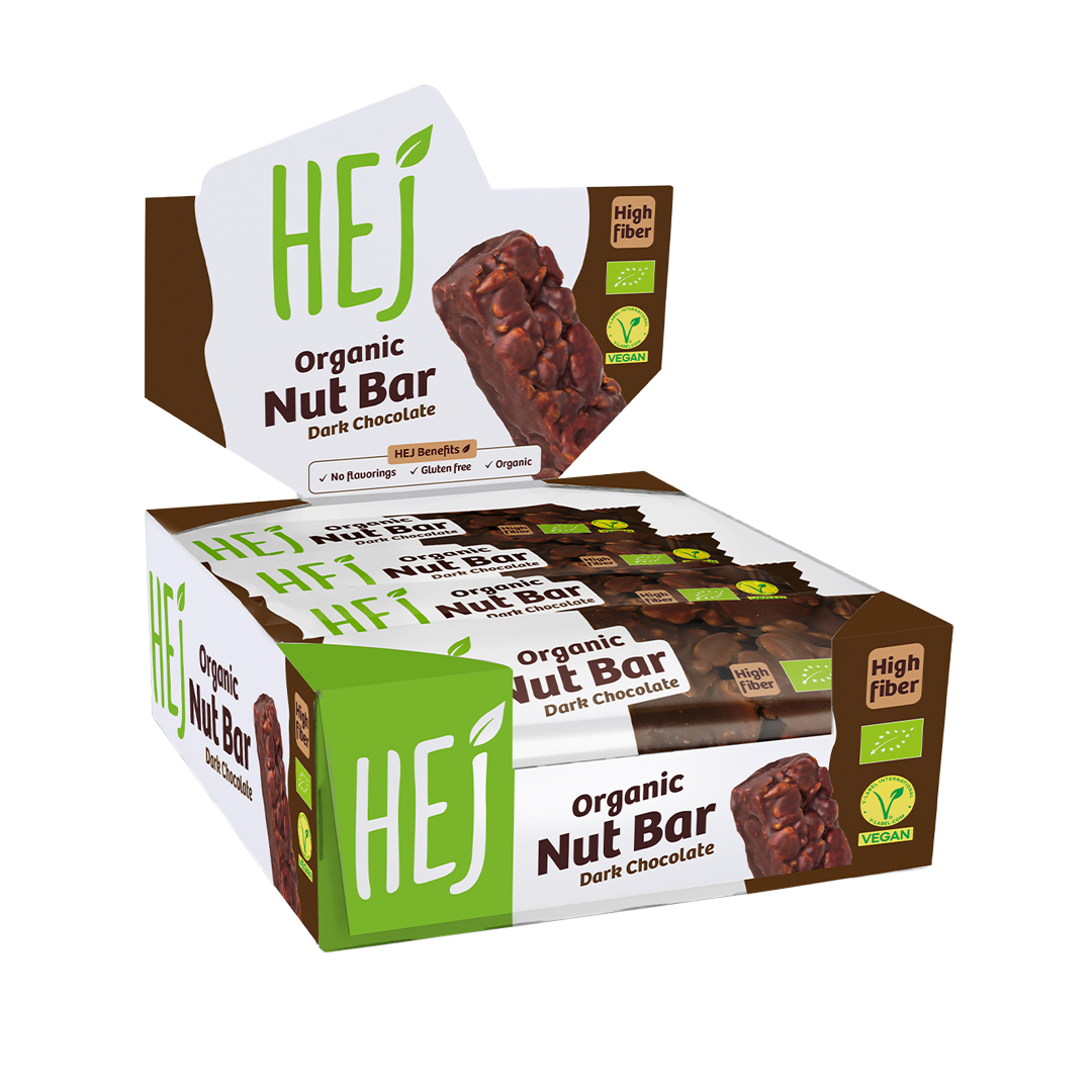 HEJ Organic Nut Bar Dark Chocolate