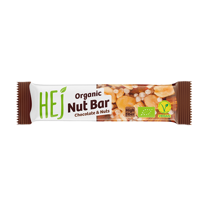 HEJ Organic Nut Bar Chocolate & Nuts - 40g