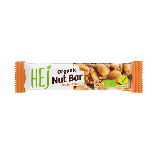 HEJ Organic Nut Bar Salted Peanut