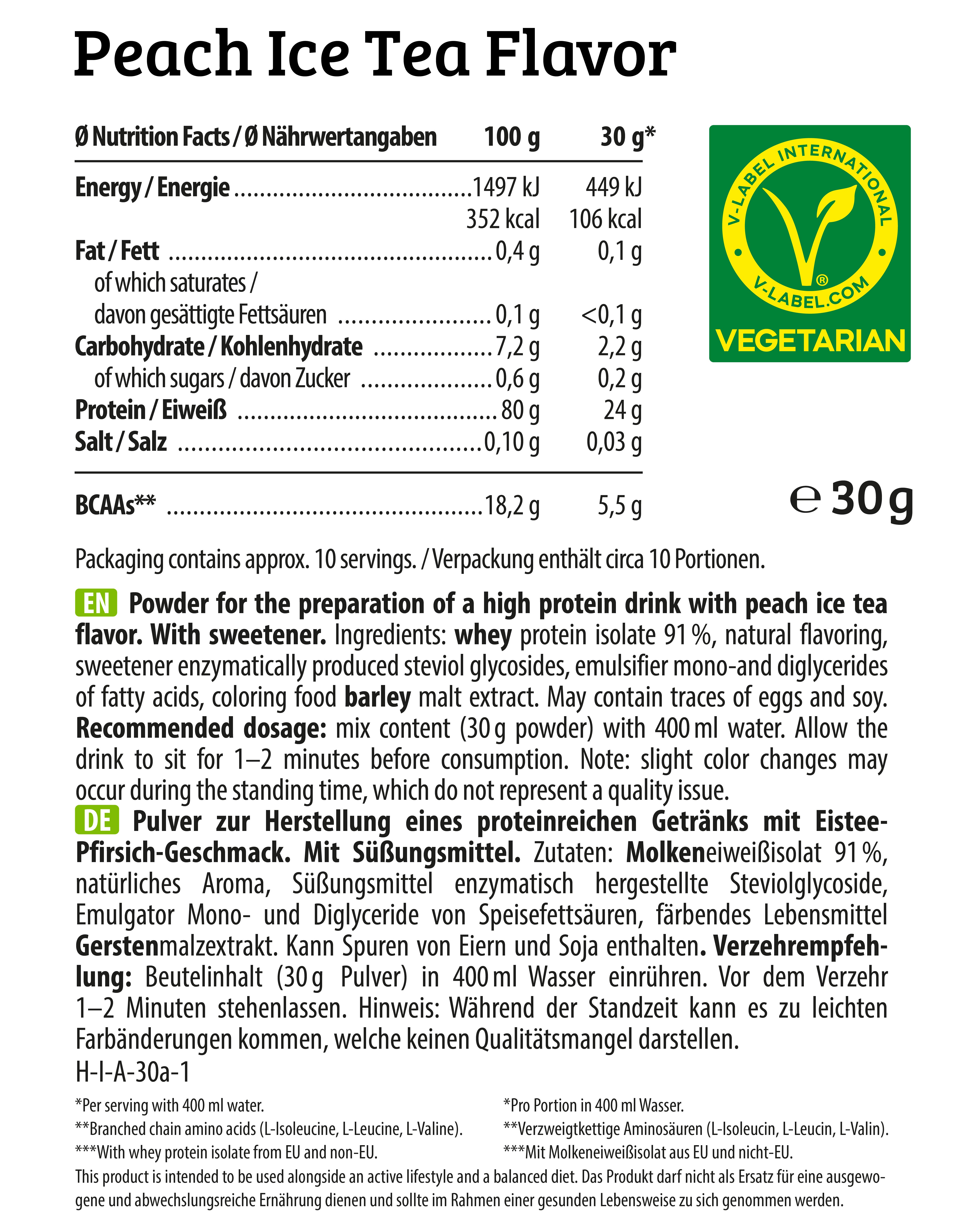 HEJ Clear Whey Isolate Peach Ice Tea