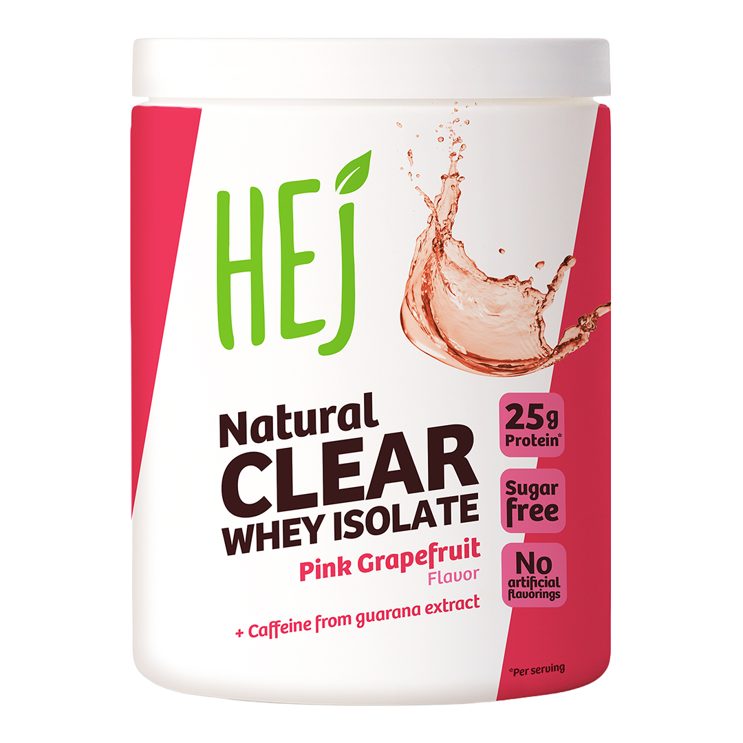 HEJ Clear Whey Isolate Pink Grapefruit + Koffein - 300g